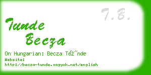 tunde becza business card